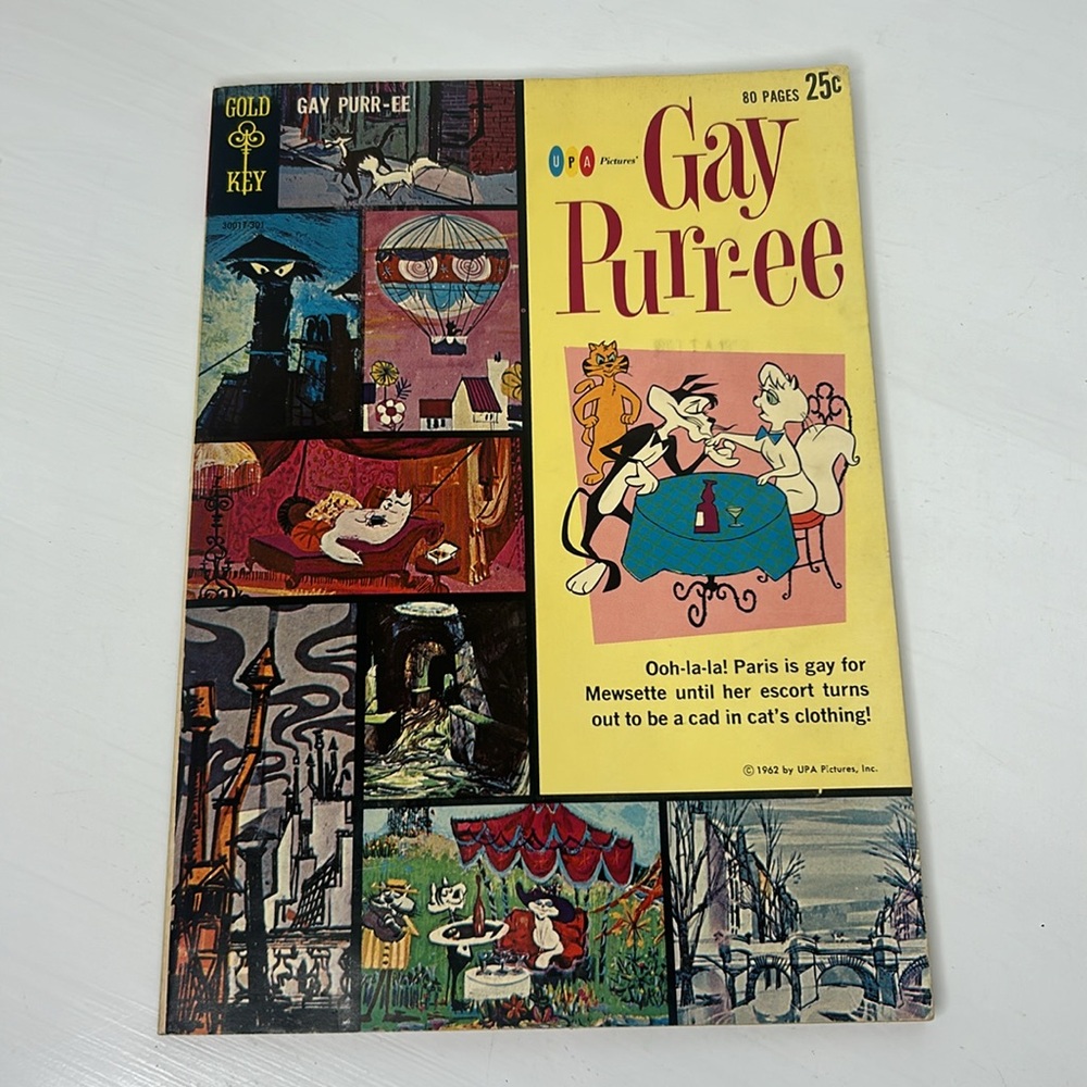 Vintage 1962 😻 Gay Purr-ee Colorful Comic Book Collectible Home Decor Accent